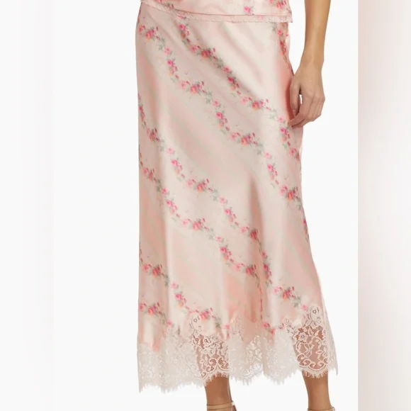 LoveShackFancy Malina Maxi Skirt, Apricot Medley - Picture 3 of 14